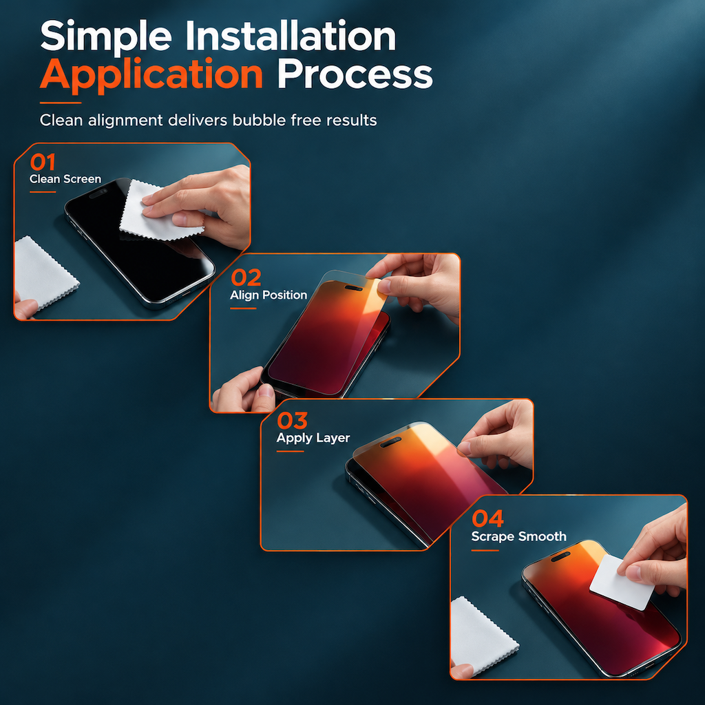 Gradient Privacy Hydrogel Screen Protector Colorful Anti TPU Film with Easy Installation Positioning Sticker Compatible with 18 Pro Max 17 Air 16 15 14 Series