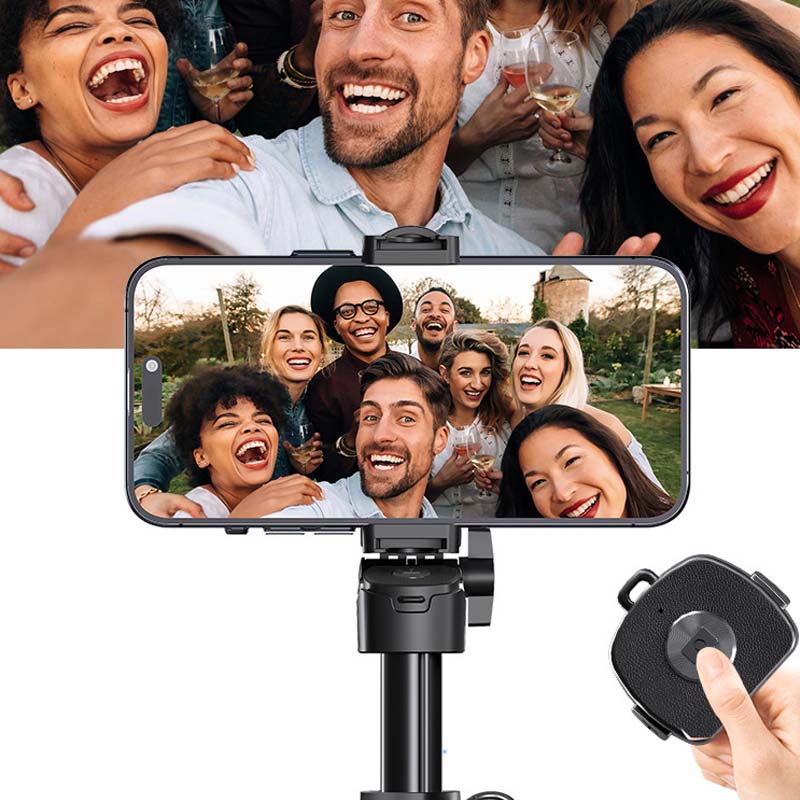 Perche à selfie extensible avec trépied et télécommande sans fil